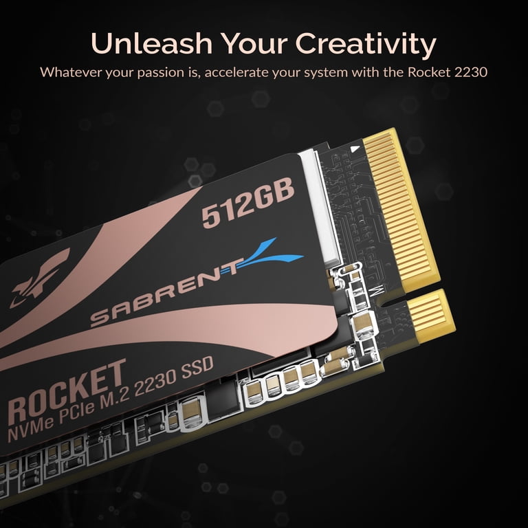 SABRENT Rocket 2230 NVMe 4.0 512GB High Performance PCIe 4.0 M.2