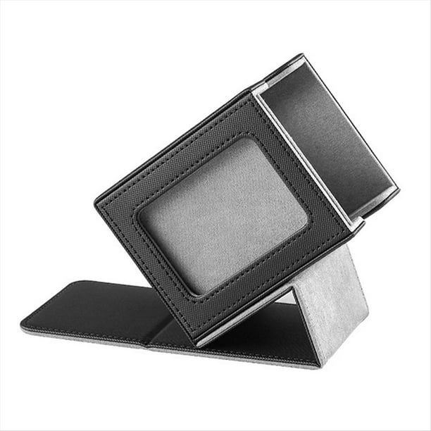 Caja de Almacenamiento de Tarjetas para Cartas Coleccionables, Caja de Baraja de Cartas con Ventana de Exhibición, Caja de Baraja de Cartas Gris