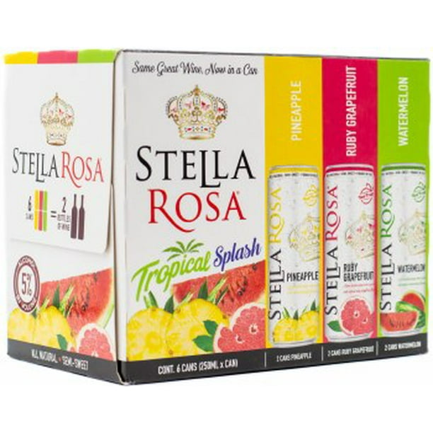 Stella Rosa Tropical Splash Mixed Cans (6 Pack) SemiSweet 250 ml Can