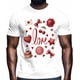 thumbnail image 2 of Camisetas para hombre, románticas camisetas de algodón de cuello redondo para San Valentín, de manga corta, con lazo de cereza y corazones., 2 of 8