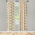 thumbnail image 3 of Ambesonne Ice Cream Curtains, Orange Rainbow Flavor, Pair of 28"x84", Multicolor, 3 of 5