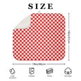 thumbnail image 4 of Red White Checkerboard Checkered Pattern Dish Drying Mat for Kitchen 1 Pack, Ultra Absorbent Microfiber Dishes Drainer Mats,16"x18", 4 of 6