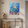 thumbnail image 3 of Whimsical Turtle Canvas Coastal Wall Art by Art Remedy, Gallery Wrapped, 24" x 30", 3 of 7