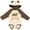 Natural & Brown w Ears, variant on Inktastic Wyoming Vacation Bear Silhouette Boys or Girls Long Sleeve Baby Bodysuit
