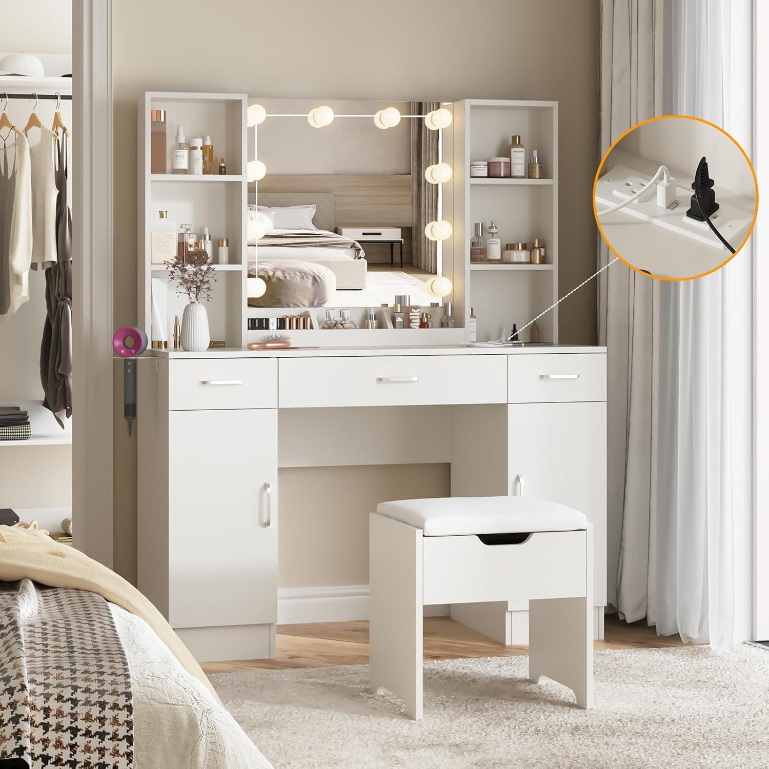 White with Charging