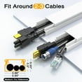 thumbnail image 4 of Delamu 157" Cord Cover, Cable Cord Hider for TV on Wall L15.7" x W0.95" x H0.55", White, 4 of 9