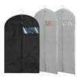 thumbnail image 4 of Coat Suit Dress Black Grey Clothing Cover PEVA Hanging Storage Bag Closet Organizer Clothes Dust Bag Garment Bag GREY-60X120CM, 4 of 8