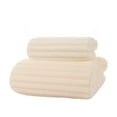 thumbnail image 2 of Skegnu Towels And Washcloths Thickened And Enlarged Fleece Towel Bath Towel Two Piece Corduroy Suit Friendly Soft Water Absorbent Striped Face Wash Towel Bath Wipe Towel, 2 of 7