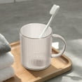 thumbnail image 2 of Mouthwash Cup 400ml – Transparent Plastic Rinsing Cup with Handle for Bathroom, Dental Rinse Tumbler, Toothbrush Holder Brush Cup, Clear Oral Care Jar, 2 of 7