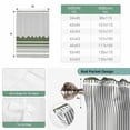 thumbnail image 6 of Dark Green Striped Balloon Curtains for Bedroom/Front Door/Bathroom, Abstract Modern Geometric Stripes Tie Up Curtains 63 Inch Length Light Filtering Kitchen Curtains Shades for Windows 46"x63", 6 of 8