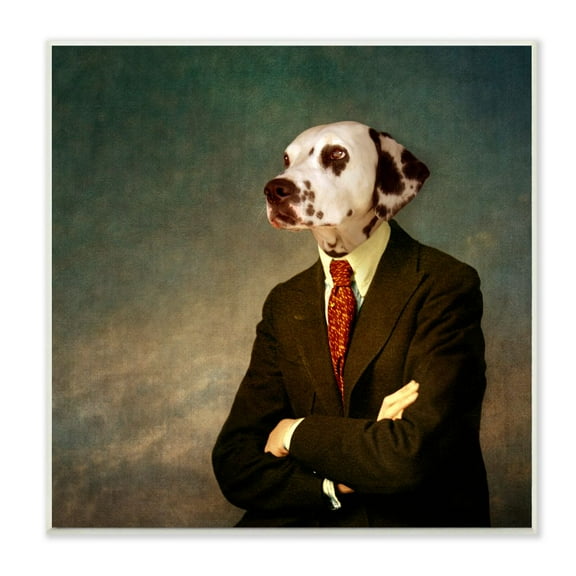 Stupell Industries Dalmatian In Men's Fashion Family Pet Portrait Designed by Martine Roch