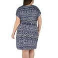 thumbnail image 6 of Nicole Miller Women's Plus Twist Knot Mini Dress-Blue / 3X, 6 of 8