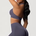 thumbnail image 6 of Neewe Women's Seamless Sports Bra Knitted Yoga Suit Gathering Breathable Workout Gym Tank Top for Women-Rose Gold 2XL, 6 of 9