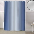 thumbnail image 5 of Fabric Shower Curtain Navy Blue Ombre Solid Color Gradient Modern Art Shower Curtains with 12 Hooks Waterproof Machine Washable Bath Curtains for Bathroom, 72 x 96in, 5 of 6