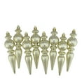thumbnail image 4 of 8ct Shiny Silver Splendor Swirl Shatterproof Christmas Finial Ornaments 6.5", 4 of 7