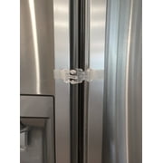 LockingStraps with a CENTER LOCK Multi Use Baby Toddler Child Children Self Adhesive Safety Latches for Refrigerator Fridges Freezers and Cabinets, Clear, 2 Count