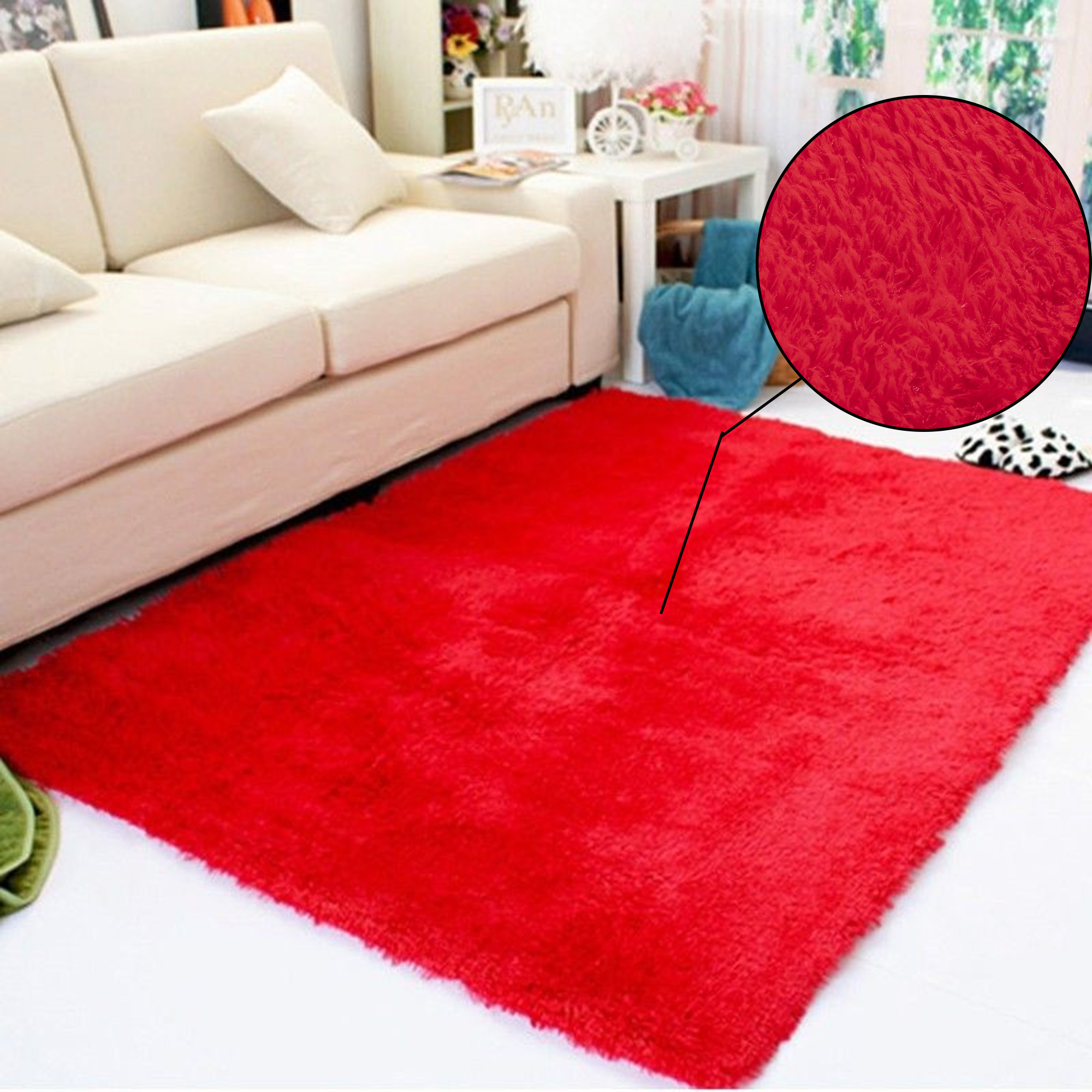 SHCKE Super Soft Floor Fluffy Carpet Shaggy Area Rugs Comfy Plush Area