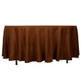 thumbnail image 2 of BalsaCircle 108" Round Polyester Tablecloth Wedding Table Linens Cinnamon Brown, 2 of 8