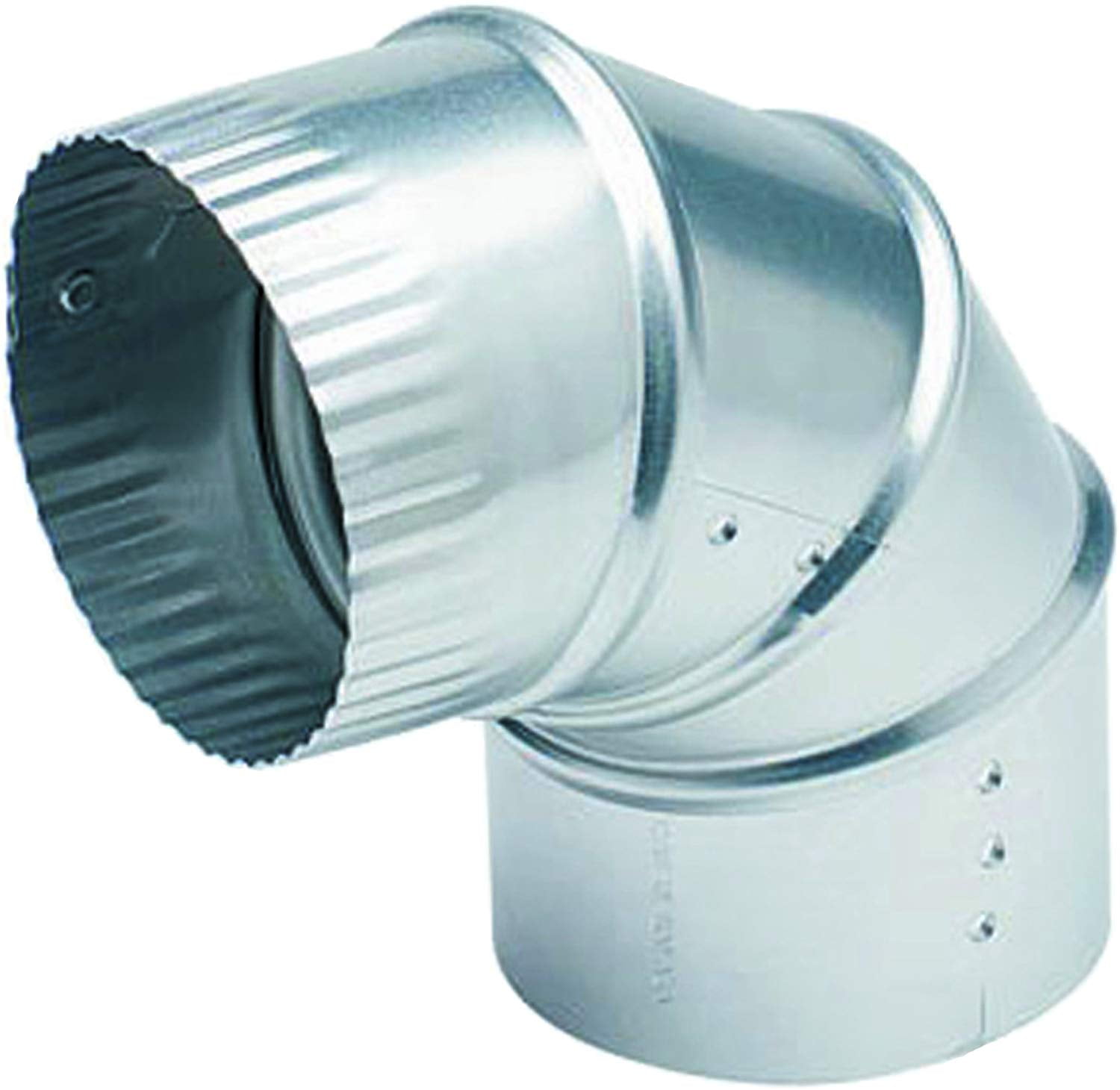 Aluminum Dryer Vent Elbow, Fully Adjustable, 4", Silver (DE904), 4