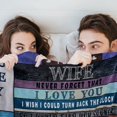 thumbnail image 4 of Best 50th 15th 10th 5 Year 3rd Wedding Birthday Gifts for Wife for Her Throw Blanket 60"x50", 4 of 8