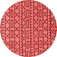 thumbnail image 1 of Ahgly Company Indoor Round Abstract Red Modern Area Rugs, 3' Round, 1 of 4
