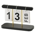 thumbnail image 5 of LOLIPPYY Black Wooden Perpetual Desk Calendar with Design for Home and Office, Month and Date Display, 5 of 8