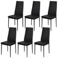 thumbnail image 3 of vidaXL Dining Set 6 Black Chairs + 1 Table Contemporary Design, 3 of 5