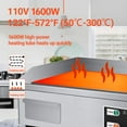 thumbnail image 2 of 22" Electric Countertop Flat Top Griddle 1600W 110V Non-Stick Commercial Restaurant Teppanyaki Grill Stainless Steel Adjustable Temperature Control 50~300℃, 2 of 7