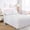 White, variant on Weloille Solid Color Elastic Bed Skirt 1 Piece, Stretchy Fabric Fade Resistant Wrinkle Free 3.25 x 6.25 Ft, Embedded Style Bed Apron Bedding Accessory, for Bedroom Guest Room Twin Size Bed
