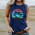 thumbnail image 1 of lSLJS Women's Womens Mode Décontractée Imprimée Sans Manches Blouse Round Neck Slim Pull Tops, Tank Tops, 1 of 5