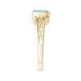 thumbnail image 6 of Angara Natural 0.88 Ct. Aquamarine Solitaire Ring in 14K Yellow Gold for Women (Ring Size: 3.5), 6 of 12
