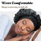 thumbnail image 2 of 2pcs Large Satin Bonnet,silk Bonnet Hair Wrap For Sleeping, Sleep Cap With Elastic Soft Band (black, Wine Red), 2 of 5