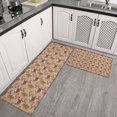 thumbnail image 2 of Brown Christmas Gingerbread and Drink Pattern Kitchen Rugs Sets Of 2,Anti Fatigue Kitchen Mat Rugs Non Slip Washable,Decorative Kitchen Floor Mats for Kitchen,Sink,Laundry,17"x30"+17"x47", 2 of 7