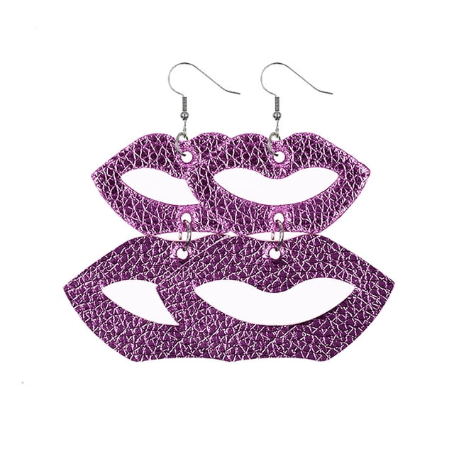 Pendientes Multicapa Labio Oreja Cuelga Aro en forma de corazón Pendiente colgante Favores de fiesta Regalo del día de San Valentín Banquete Ropa, zapatos y accesorios Miscelánea labio dorado Qarigey AP010113-10