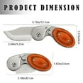 thumbnail image 3 of Folding Utility Knife Box Cutter with Wooden Handle Compact Sharp Blade for Opening Packages Everyday Cutting Tasks,utility tool,folding box cutter,Silver,1PC, 3 of 9