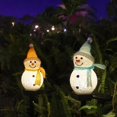 thumbnail image 2 of Solar Snowman Lights Outdoor Snowman Santa Ornament Solar Powered Landscape Pathway Light for Patio Yard Garden Lawn Decorations Party Holiday Gifts, 2 of 5