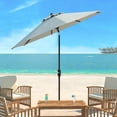 thumbnail image 3 of Safavieh Ortega 9' Market Crank Auto Tilt Patio Umbrella, Natural, 3 of 7