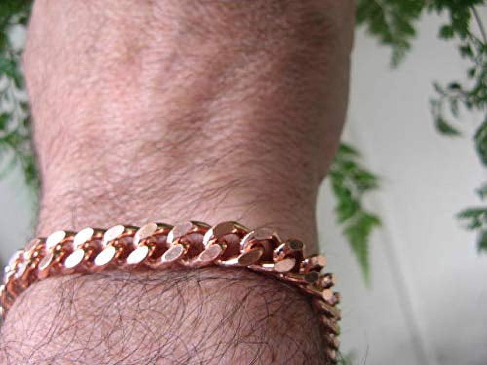 11 1/2 Inch Solid Copper Anklet, 5/16 of an inch wide, CA644G - Made in the USA.