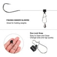 thumbnail image 5 of Uxcell Fishing Line Sinker Slider, with Duo Lock Snap Sinker Slider Weight Connector 6# Black 30Pcs, 5 of 6