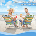 thumbnail image 2 of WaleafBackpack Beach Chairs for Adults, Folding Heavy Duty Camping Chair with Large Pockets and Cup Holder, 2 of 7