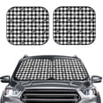 thumbnail image 2 of Saiise Anchor Black Tartan Plaid for Foldable Car Sun Shades (2-Pack) Offer Sun Protection with an Easy-fold Design for Convenient Windshield Shading-Small, 2 of 6