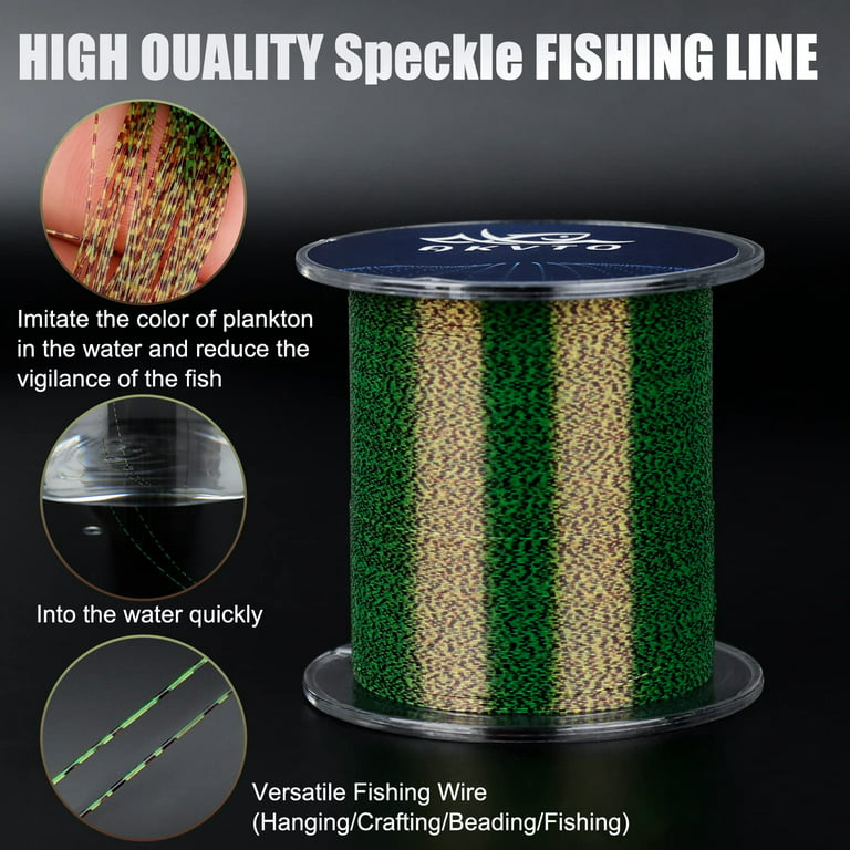 AKvto Gradient Color Speckle Monofilament Fishing Line - Strong Abrasion  Resistant Monofilament, Catfish Line 15LB, Superior Nylon Material Mono