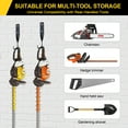 thumbnail image 5 of 4-Piece Heavy-Duty Chainsaw Wall Mount Holder with 2 S-Hooks, 110 lbs Capacity for String Trimmer, Backpack Blower, Weed Eater Tools, Space-Saving, 5 of 6
