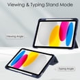 thumbnail image 3 of SaniMore Case for iPad Pro 11 2022/2021/2020/2018, iPad Air 5th/4th Generation/ipad 10.9" 2020, Auto Sleep/Wake Shock Resistant Pencil Holder Stand Transparent Slim Anti-fall Tablet Shell, Deep Blue, 3 of 8