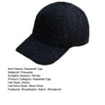 thumbnail image 2 of AYYUFE Plush Baseball Cap Autumn Winter Fuzzy Curved Brim Windproof Warm Solid Color UV Men Women Adults Outdoor Sports Casual Ponytail Peaked Hat Gift, 2 of 6