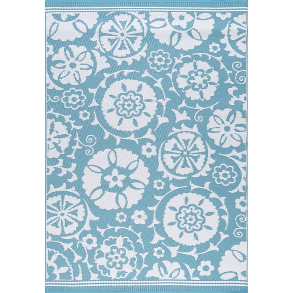 Tayse Sunset Area Rug SUN1501 Transitional Aqua Contrast Bulbs 8' 10" x 11' 10" Rectangle