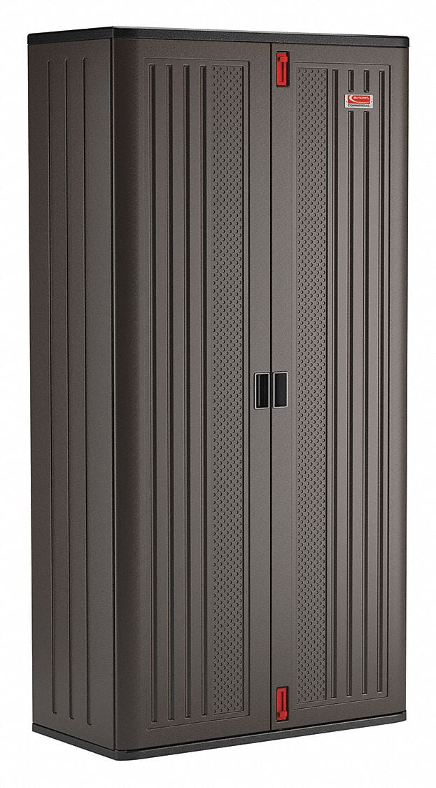Suncast 80inch x 40inch 4Shelf Storage Locker, Black, Resin