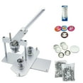 thumbnail image 1 of ChiButtons Kit 25mm (1") Button Maker Badge Press Machine-B400 + 25mm Round Die Moulds + 500 set Pin Button Components + Adjustable Circle Cutter (Silver)…, 1 of 8