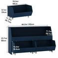 thumbnail image 5 of Toy Storage and Organizer  Muti-Functional Bookcase and Storage Bin with Moveable Drawers,2 Ties Storage Carbinet Dark Blue, 5 of 9