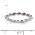 thumbnail image 4 of Solid Sterling Silver Stackable Expressions Rhodolite Garnet Ring - Ring Size 6.0, 4 of 7